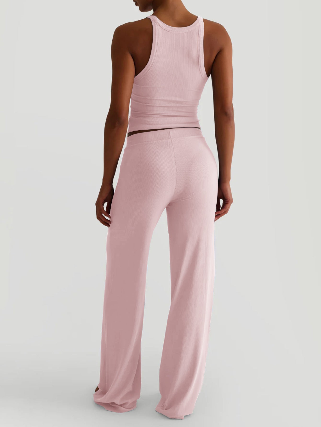 Women Yoga Sling Vest Wide Leg Pants Set