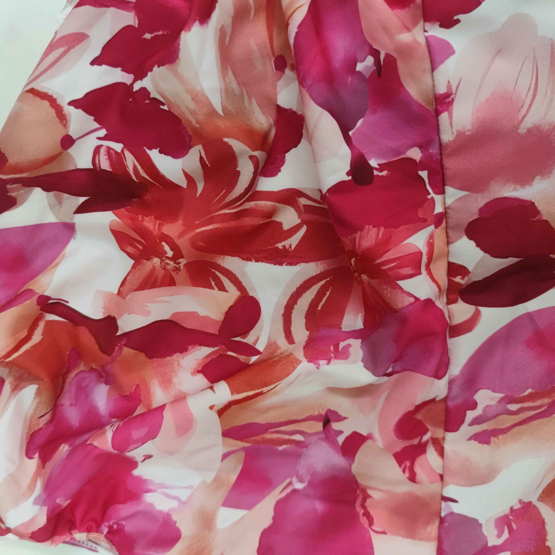 Womens Print Slant Neck Off-the-shoulder Dress