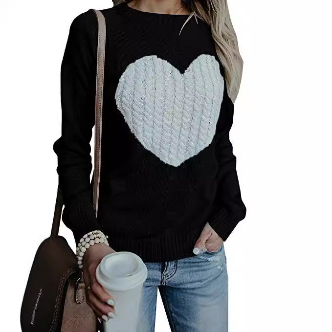 Women's Knitted Sweater Love Fashion Pullover