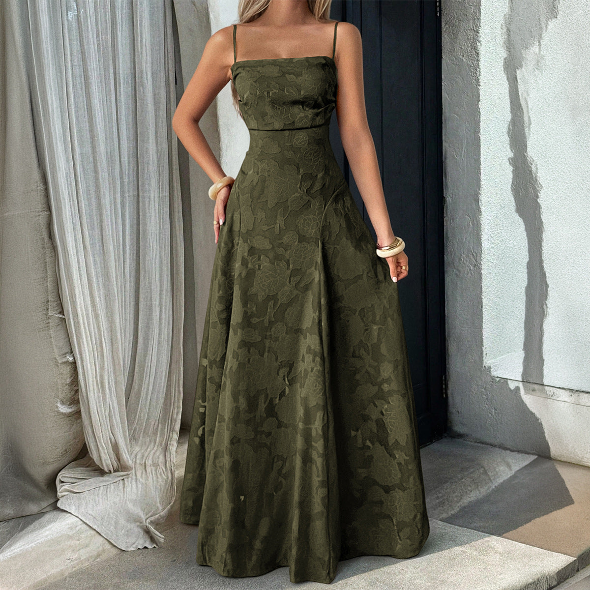 Women Elegant Temperament A-Length Skirt Dress