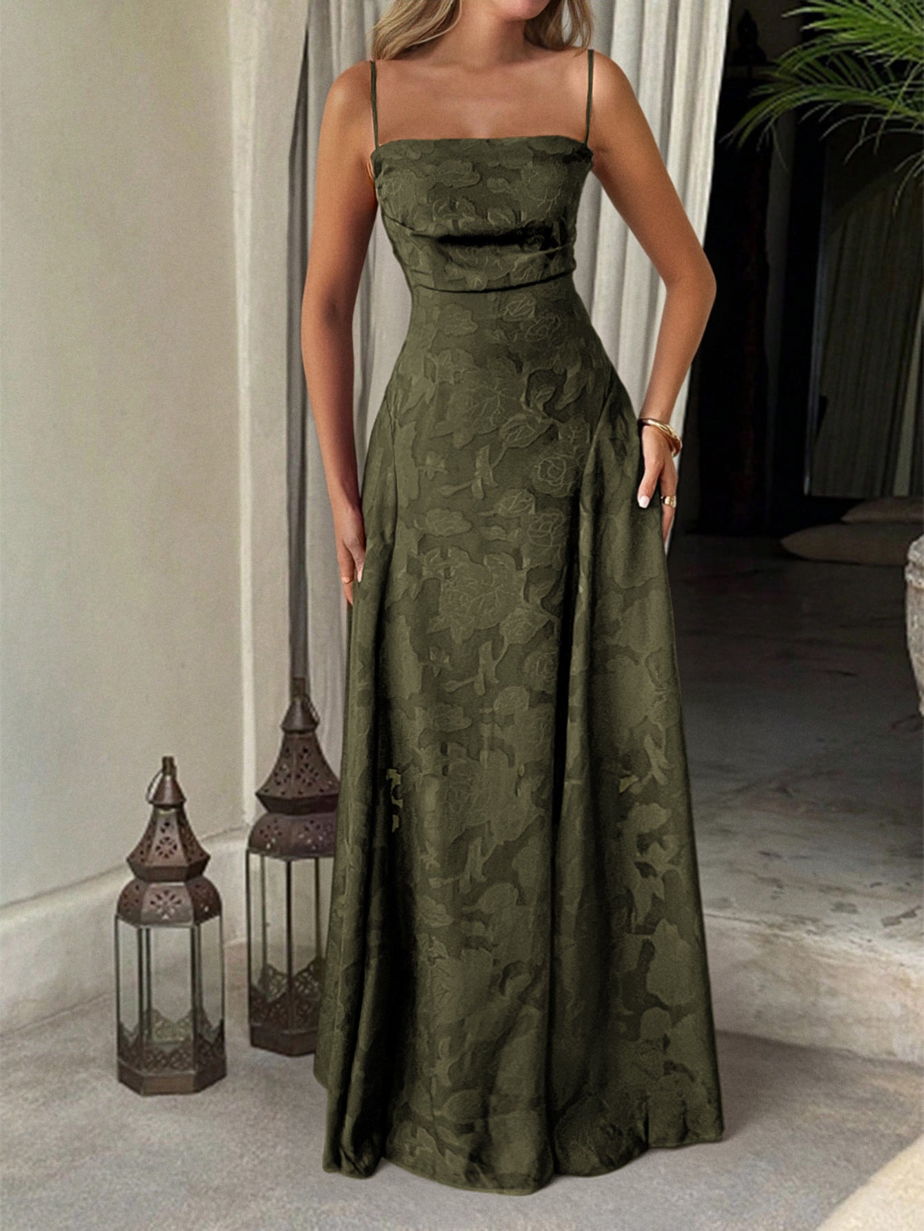 Women Elegant Temperament A-Length Skirt Dress