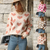 Valentine's Day Love Long Sleeve Pink Sweater