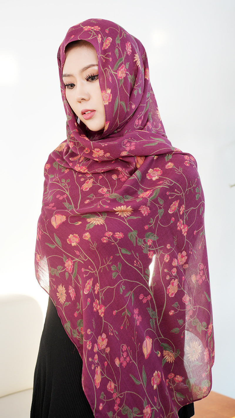 Cotton Headscarf Soft Lightweight and Breathable Daily Fashion Headscarf