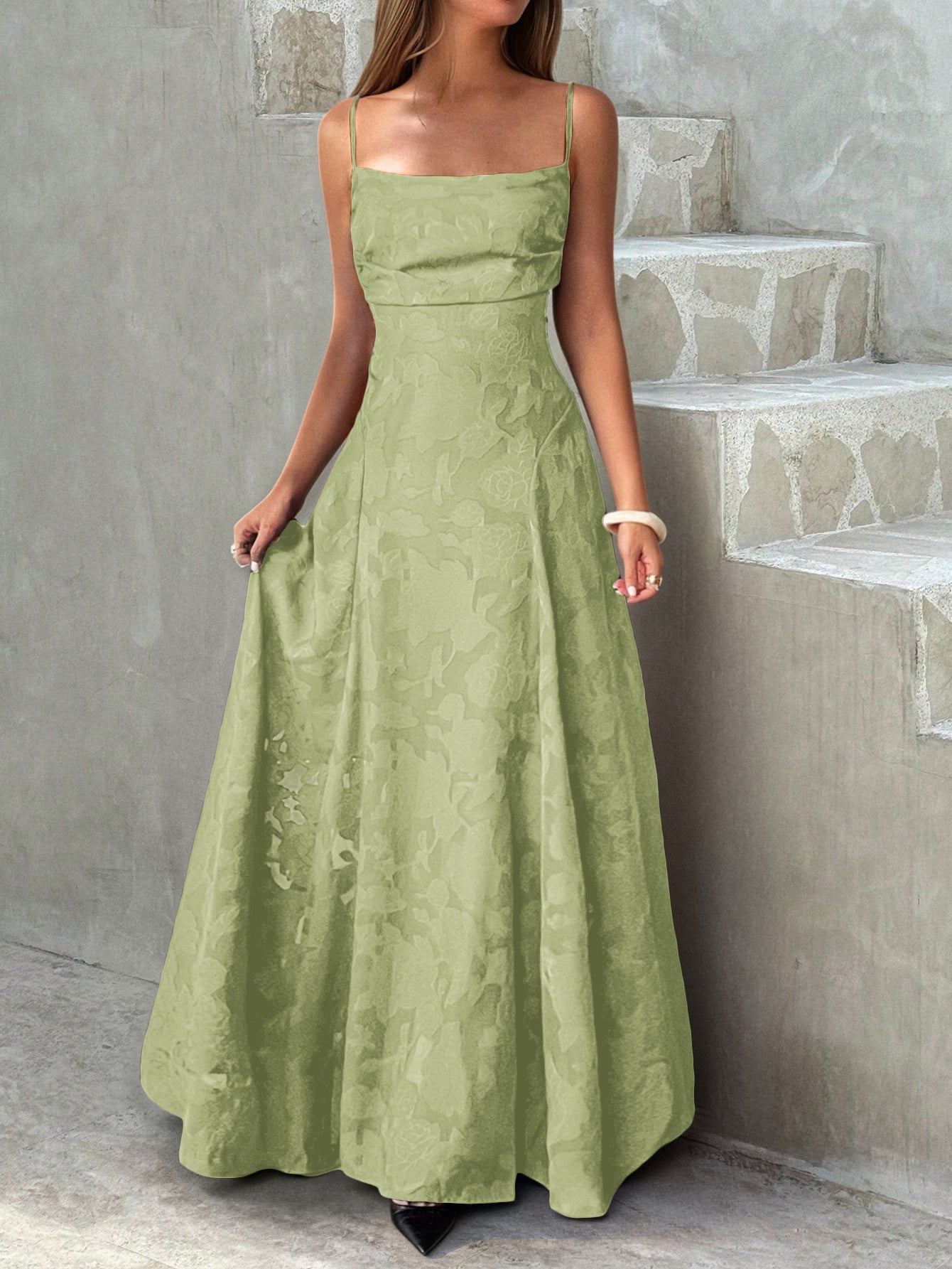Women Elegant Temperament A-Length Skirt Dress