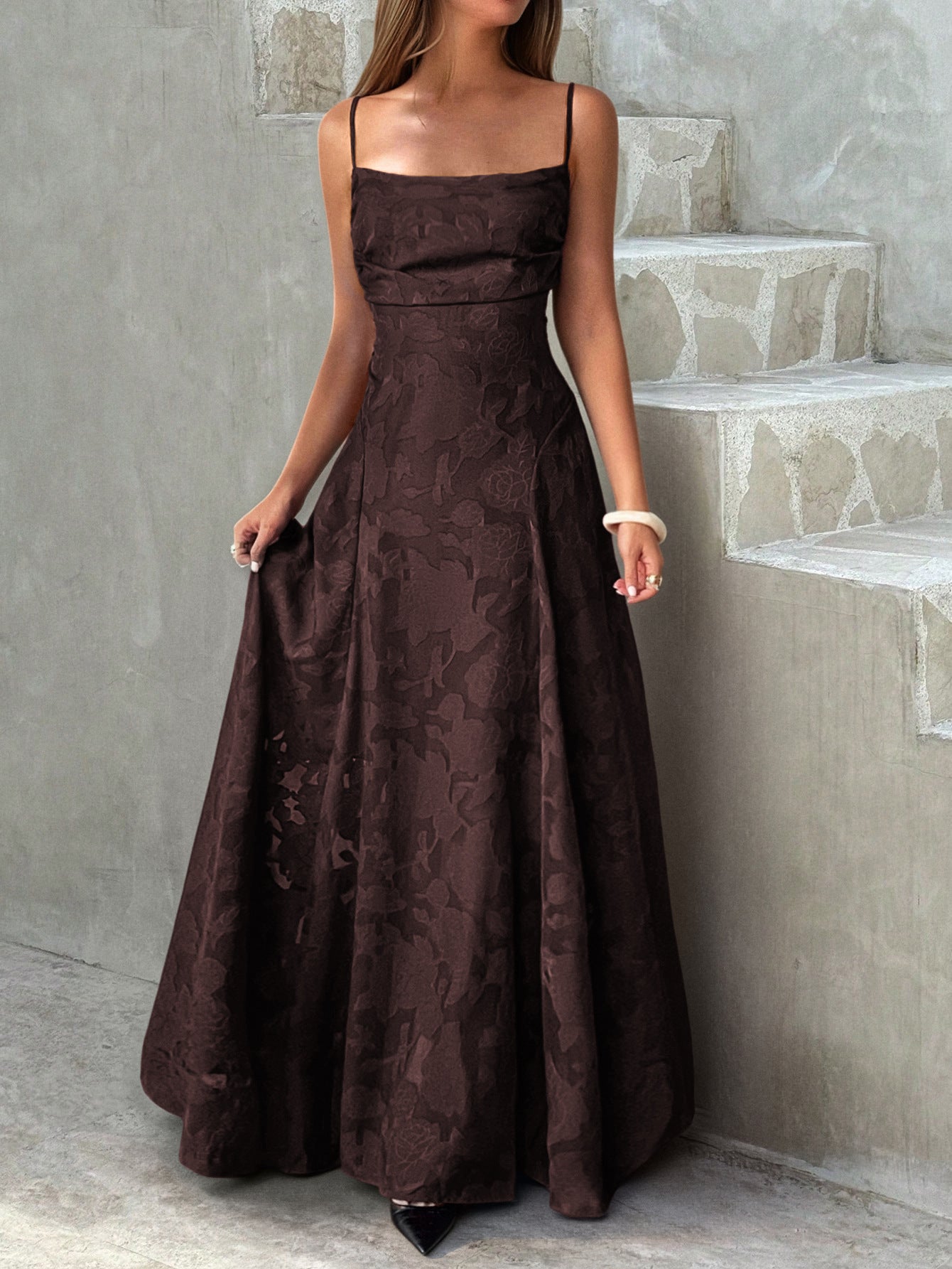 Women Elegant Temperament A-Length Skirt Dress