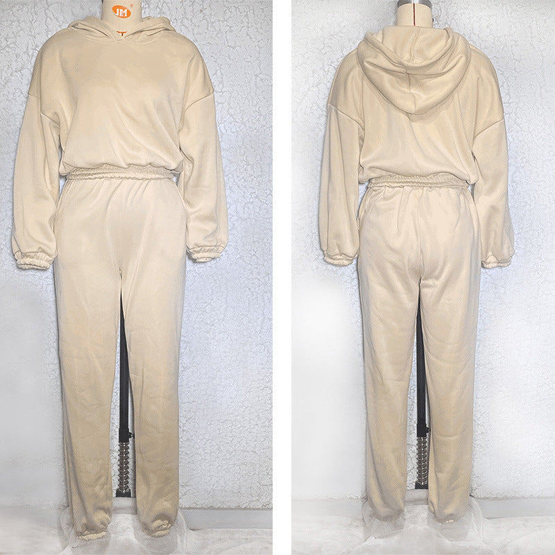 Womens Hooded Women's Fashion Sweater Set