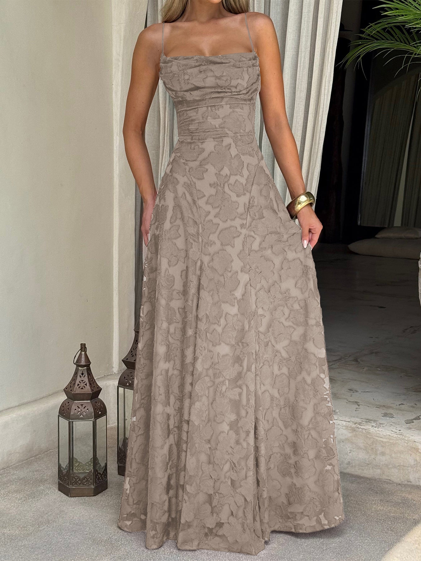 Women Elegant Temperament A-Length Skirt Dress