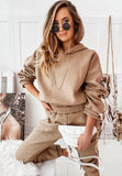 Womens Hooded Women's Fashion Sweater Set