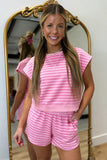 Women's Casual Striped Print Two-Piece Set