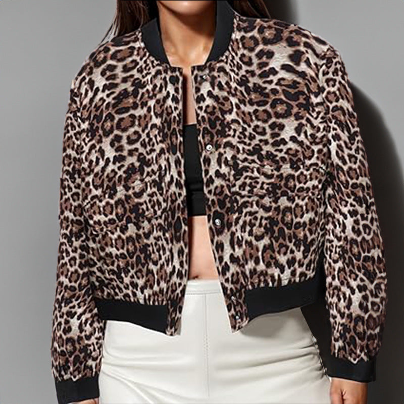 Women's Elegant Casual Stand-Up Collar Solid Pocket Jacket