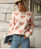 Valentine's Day Love Long Sleeve Pink Sweater