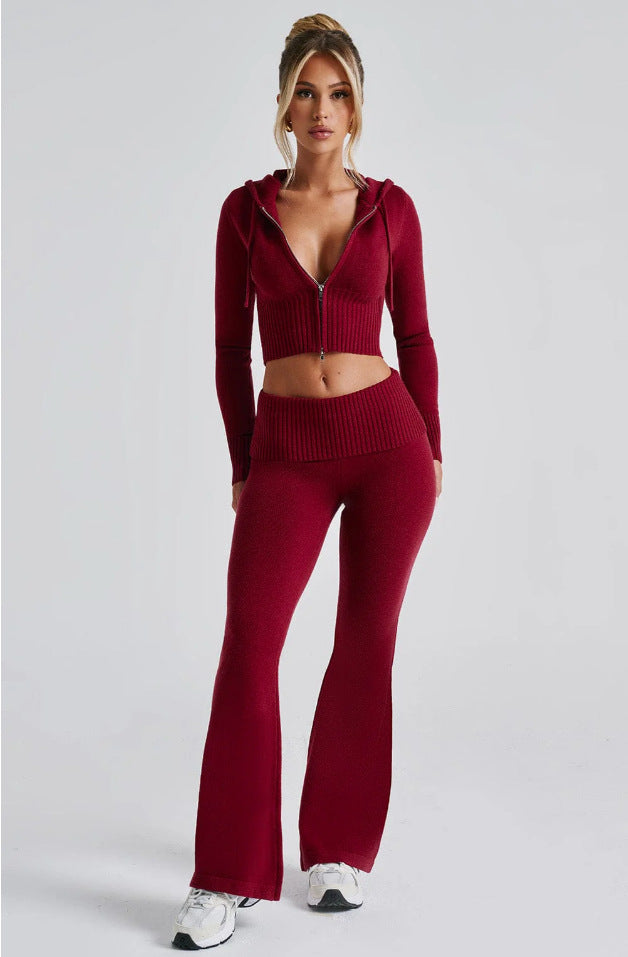 Hooded and Pants Set Women's Two-piece Set