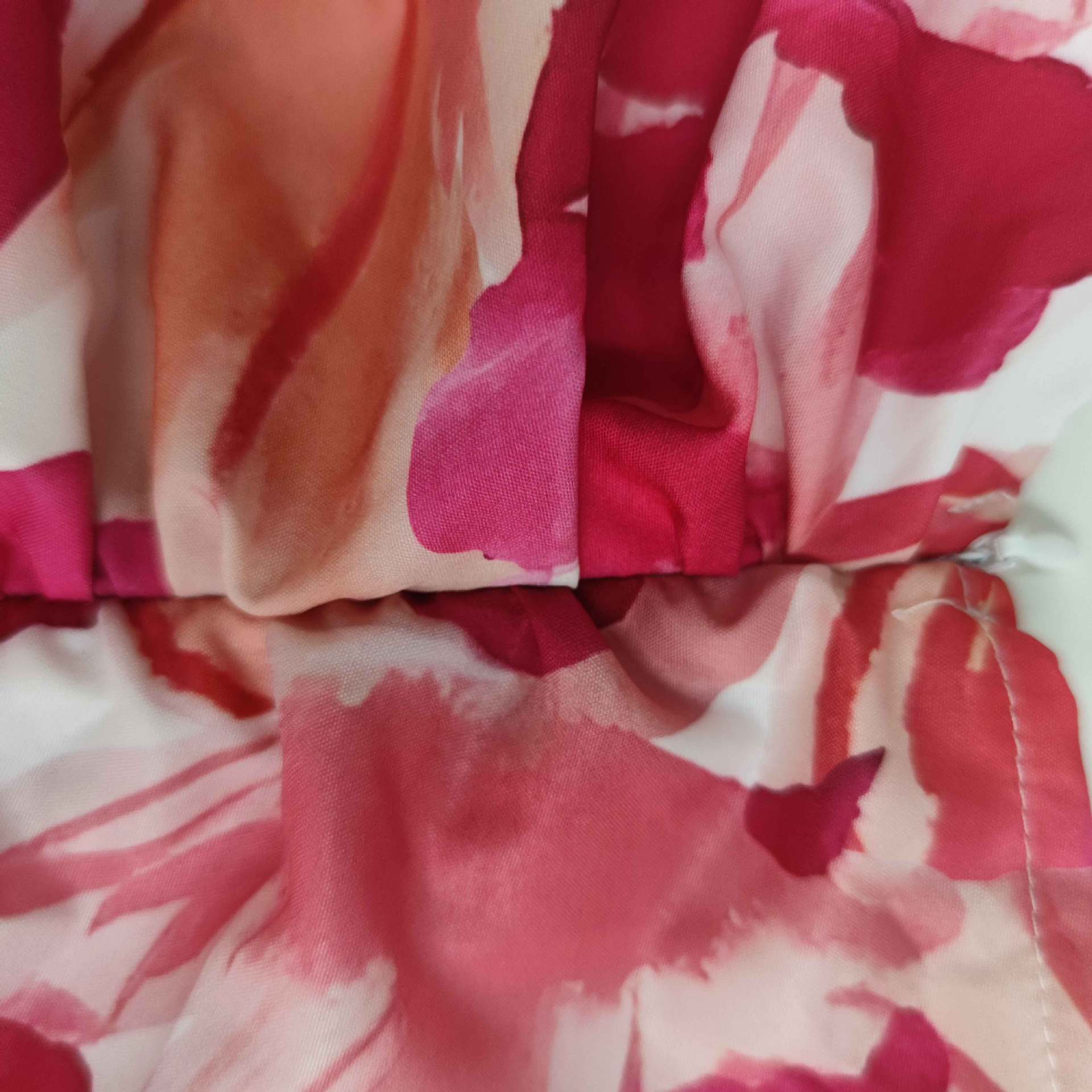 Womens Print Slant Neck Off-the-shoulder Dress