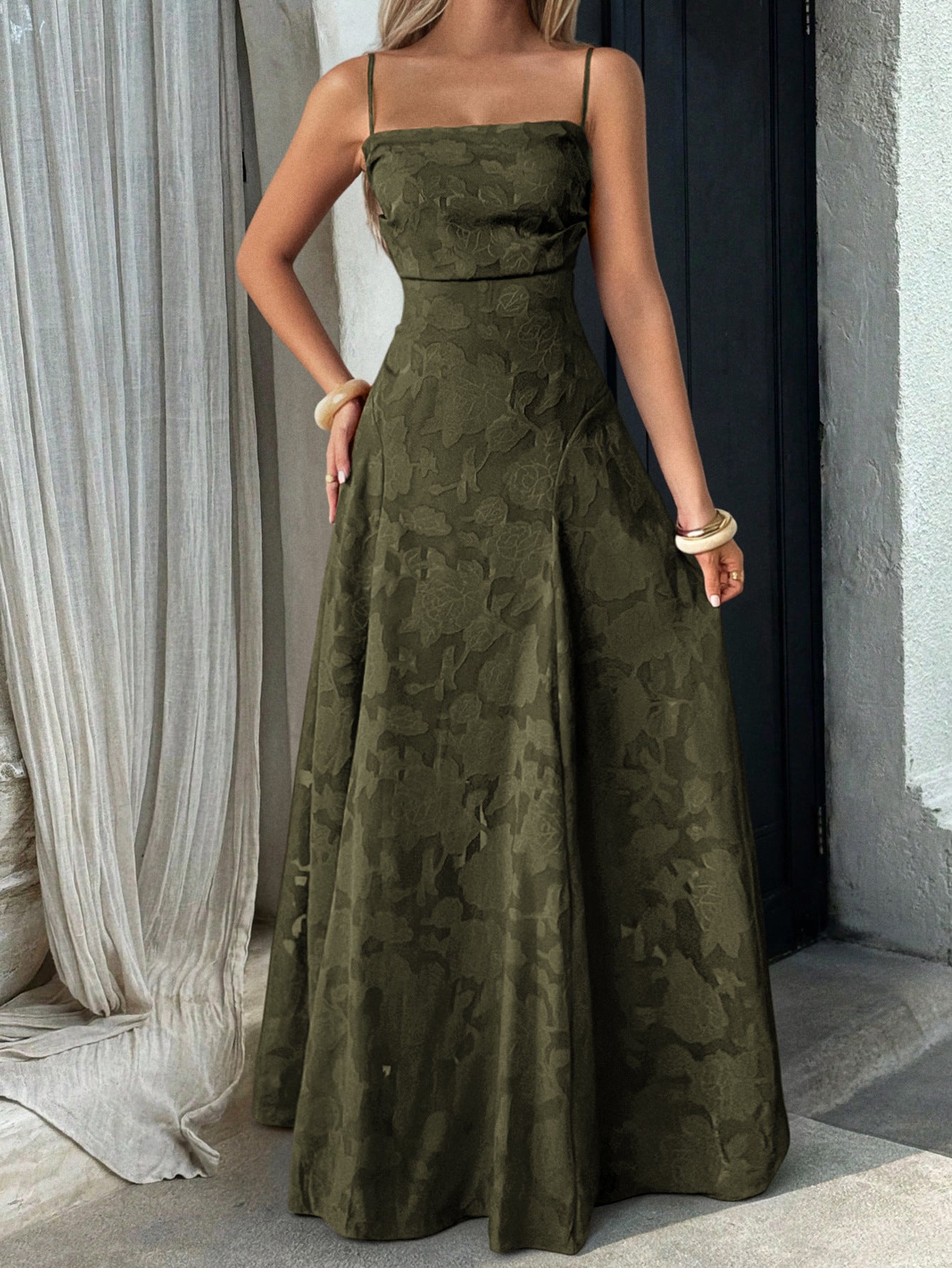 Women Elegant Temperament A-Length Skirt Dress