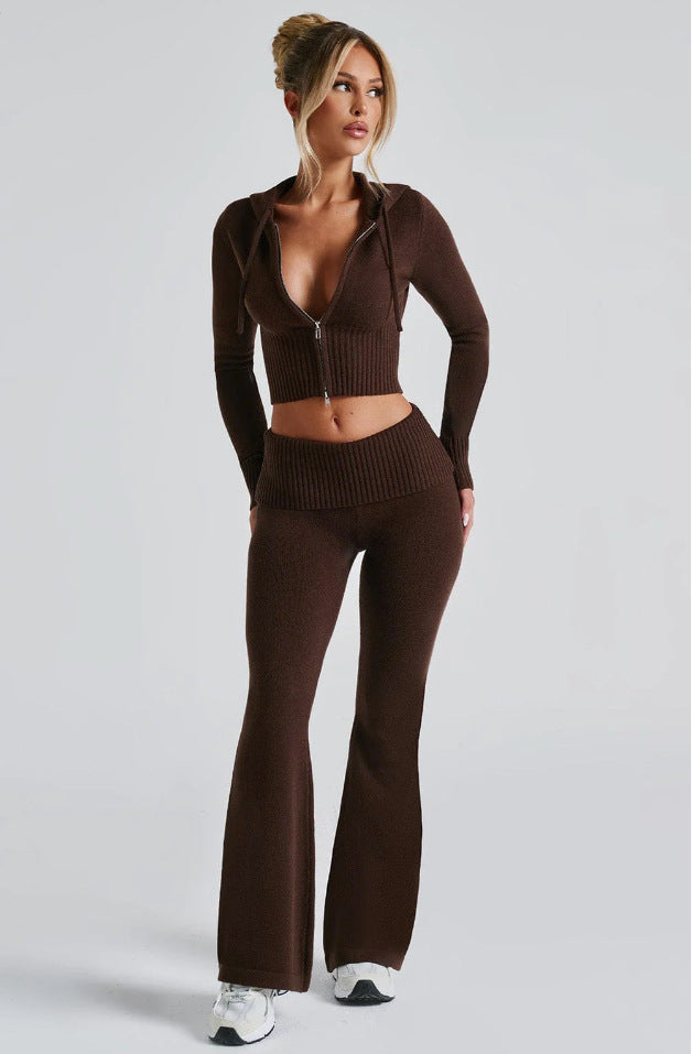 Hooded and Pants Set Women's Two-piece Set