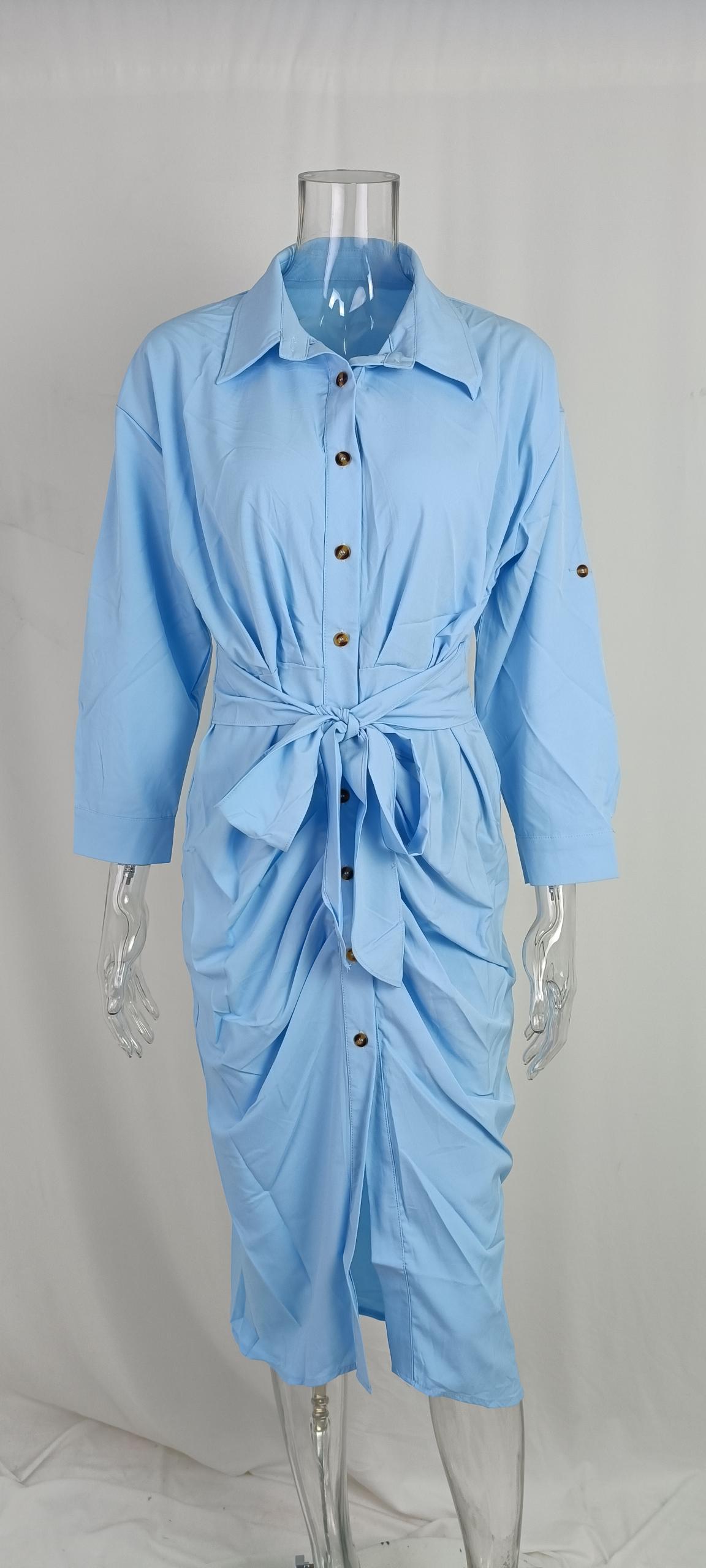 Womens Casual V-Neck Printed Strap-on Dress