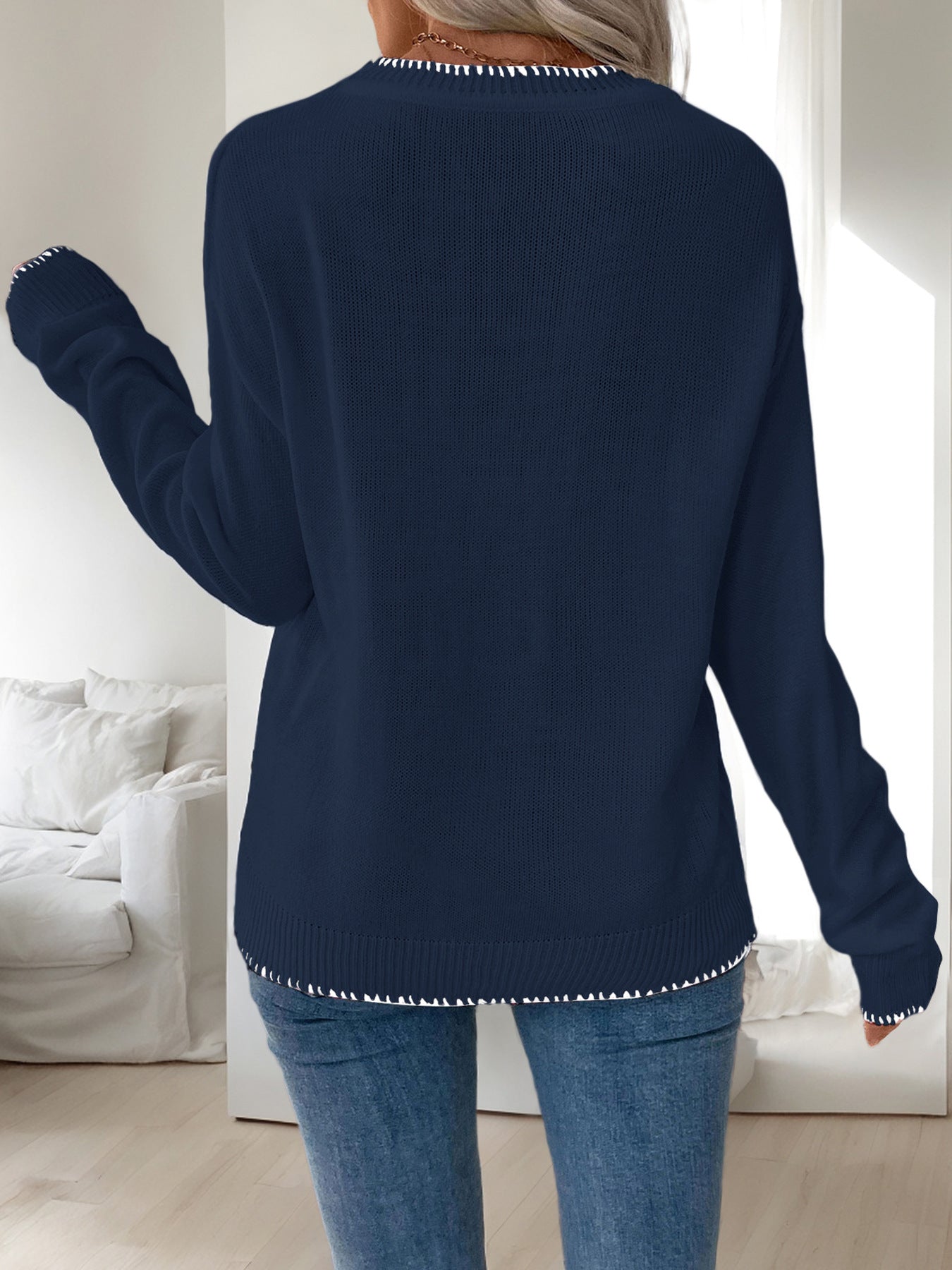 Long Sleeve Crew Neck Valentine's Day Sweater