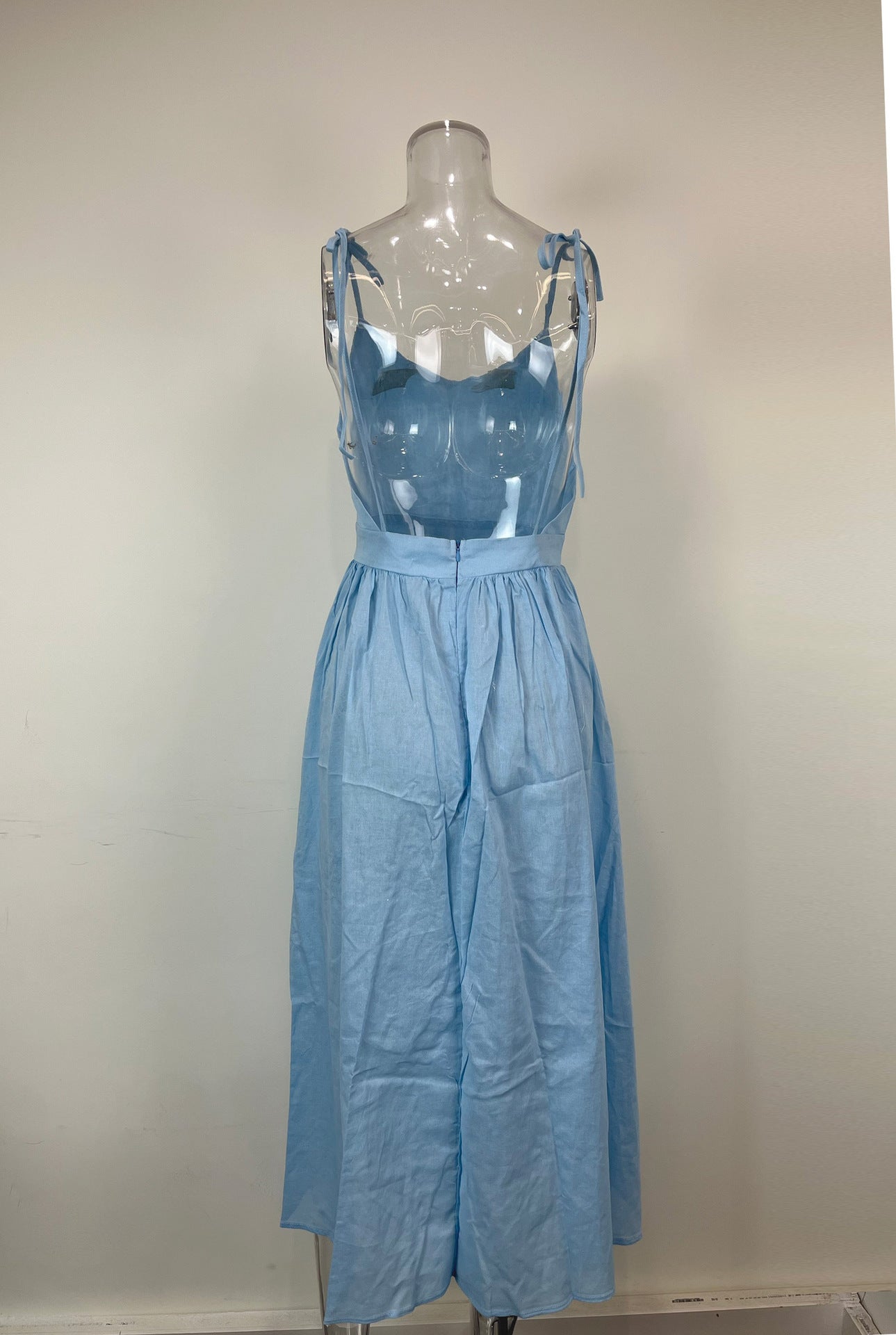 Women's Sexy Solid Color High-waisted Suspender Dress