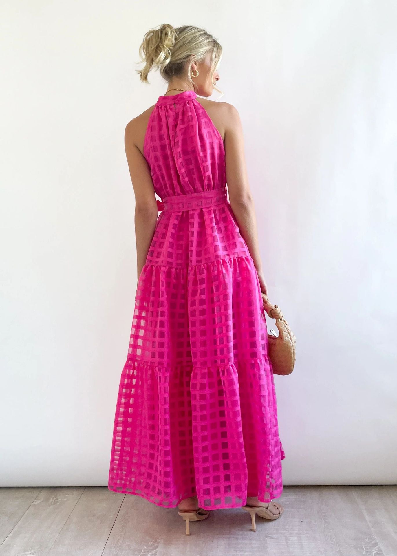 Women's Casual Sleeveless Waist Dress Women's Long Dress