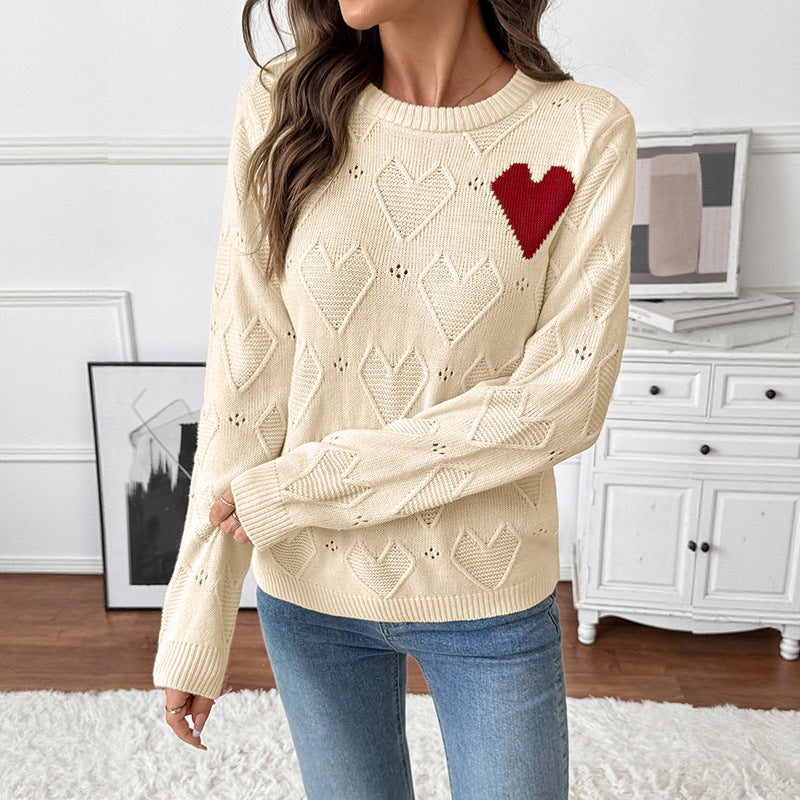 Valentine's Day Top Love Pullover Sweater Women