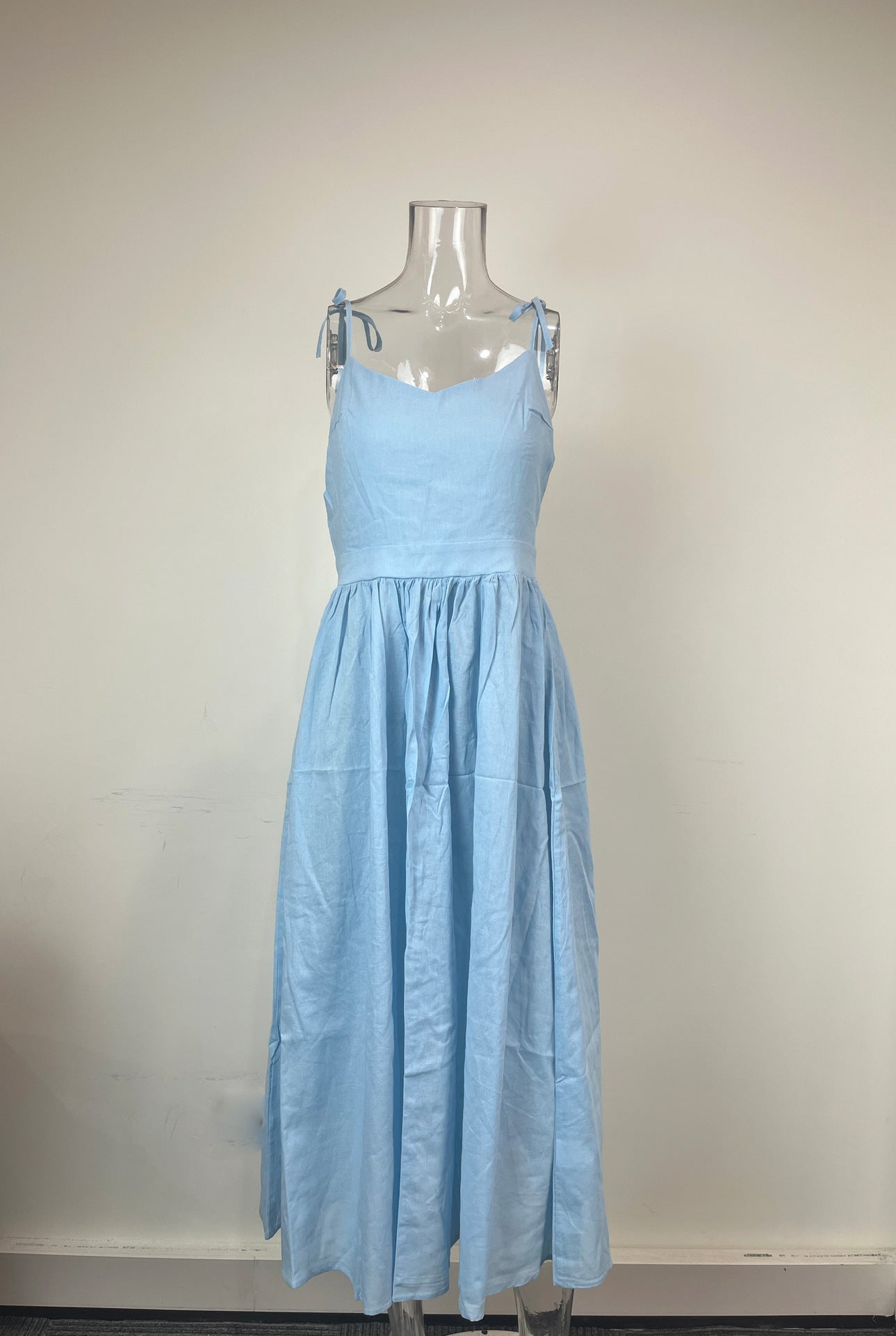 Women's Sexy Solid Color High-waisted Suspender Dress