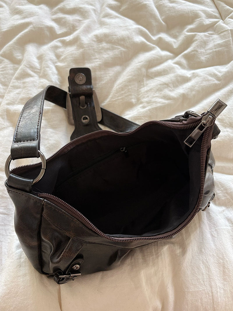 WomenY2K Punk Vintage Underarm Handheld Shoulder Bag