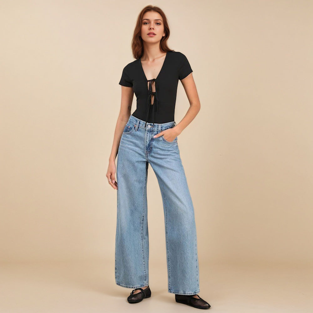 Women Summer Sexy Waist Bodysuit Jumpsuit