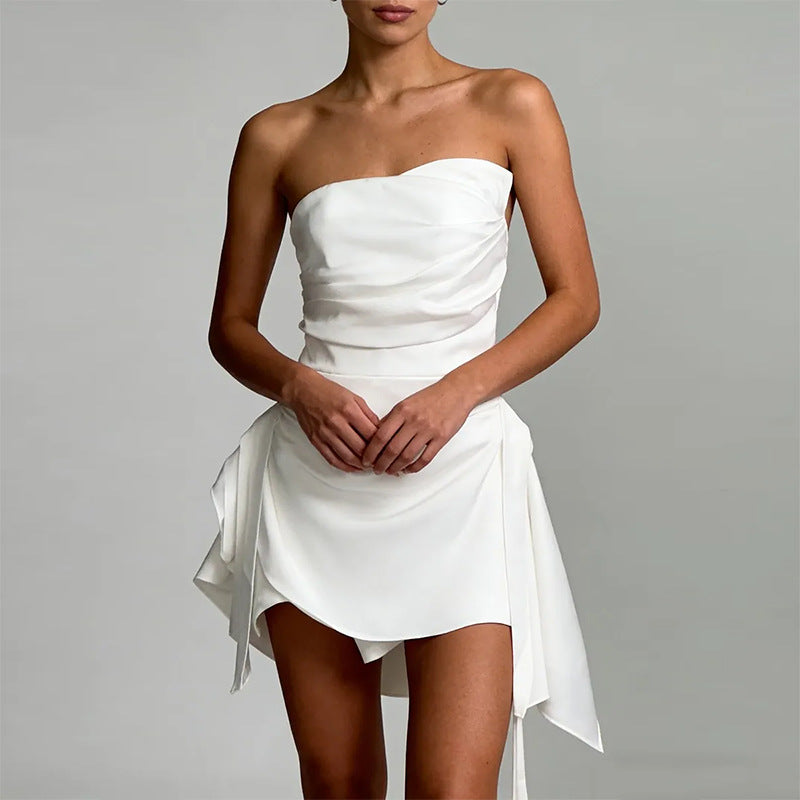 Women Fashion Sexy Tube Top Halter Dress