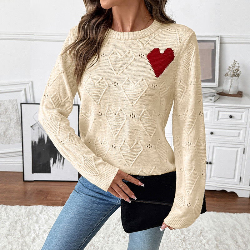 Valentine's Day Top Love Pullover Sweater Women
