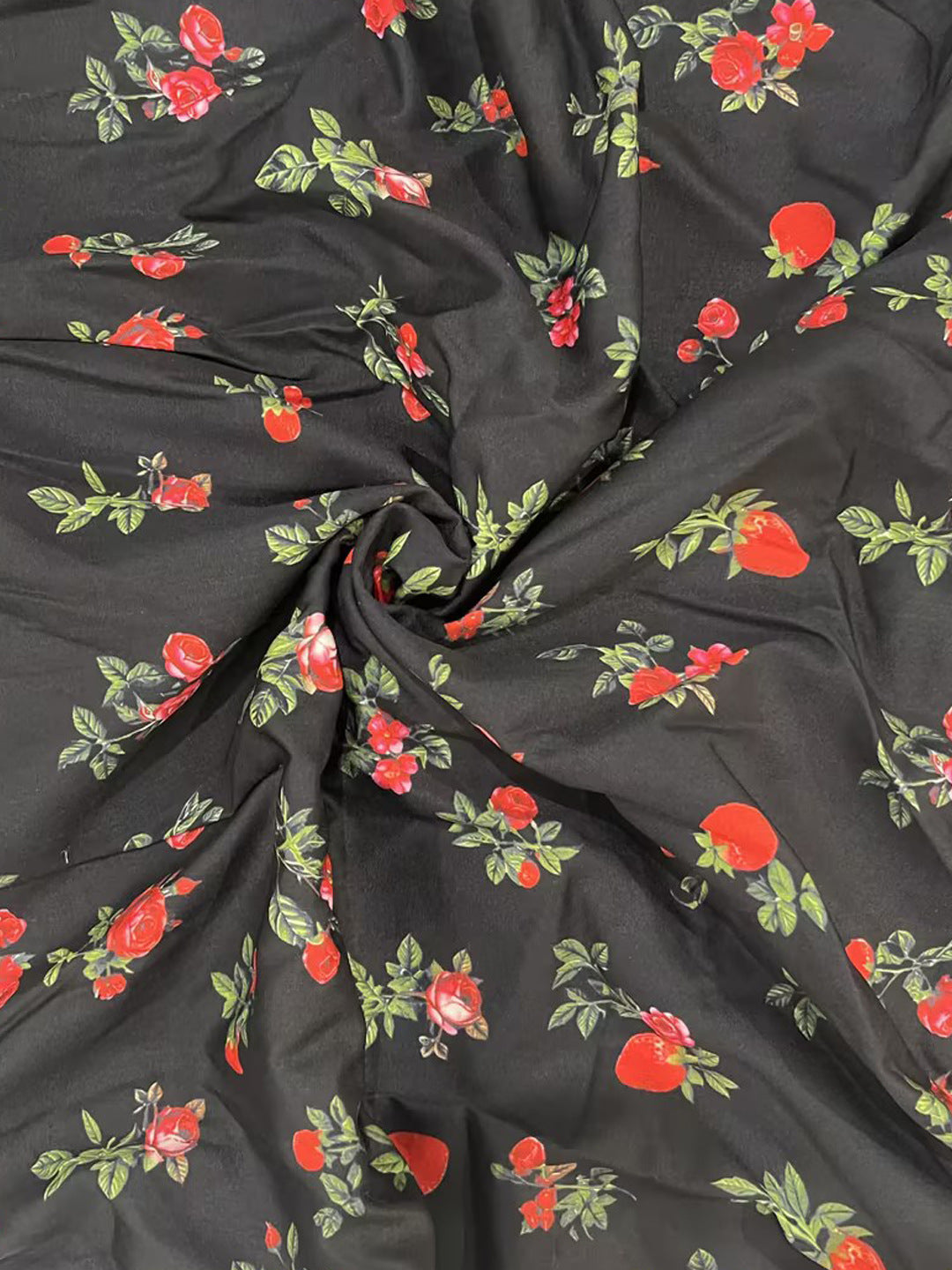 Womenv V Neck Print Ruffle Dress