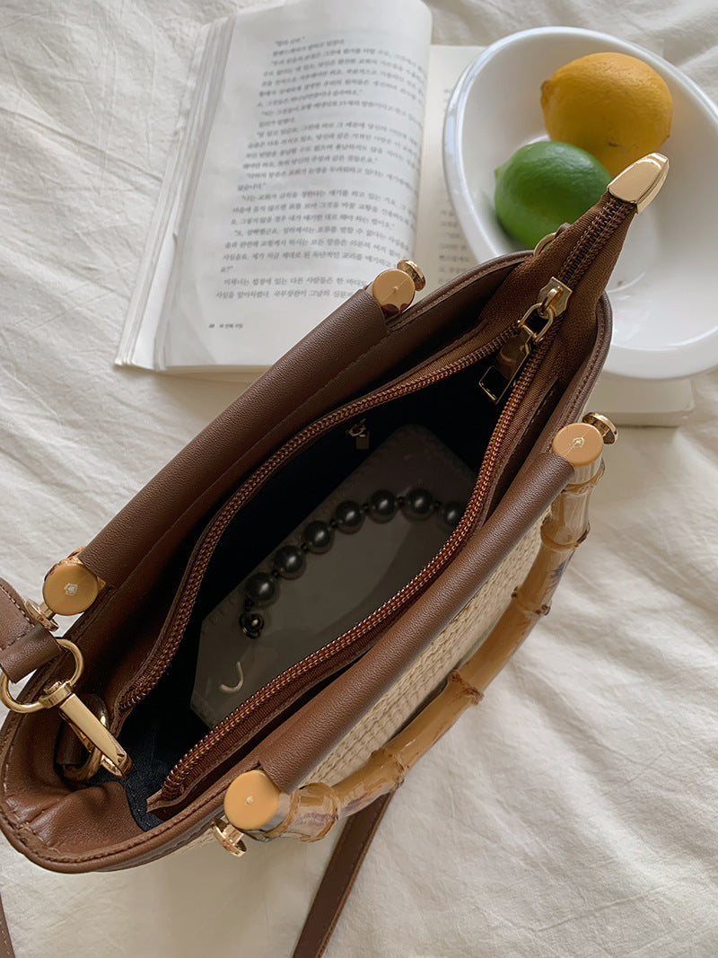 Women Messenger Bag Woven Small Bag Bucket Bag