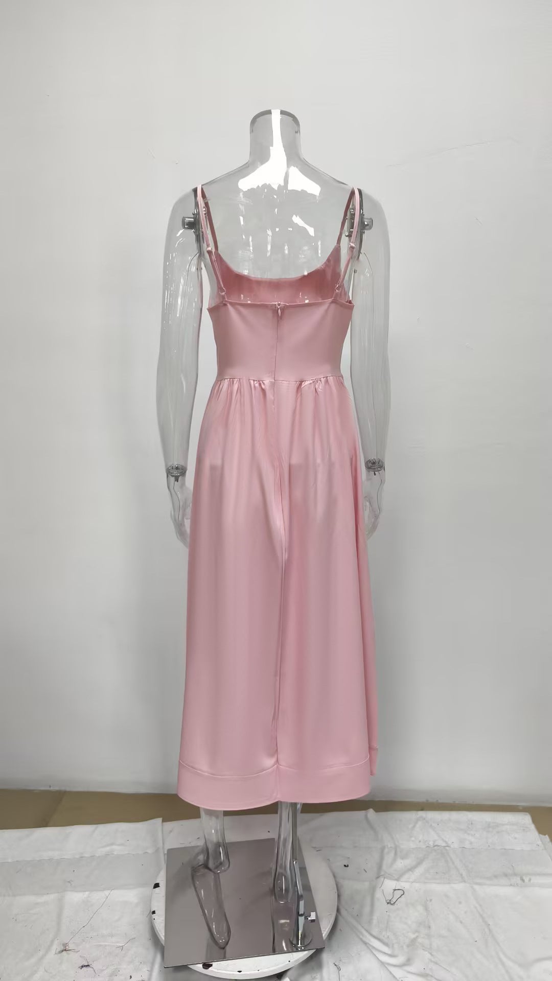 Sexy Low-cut Waist Suspender Dress Long Dress
