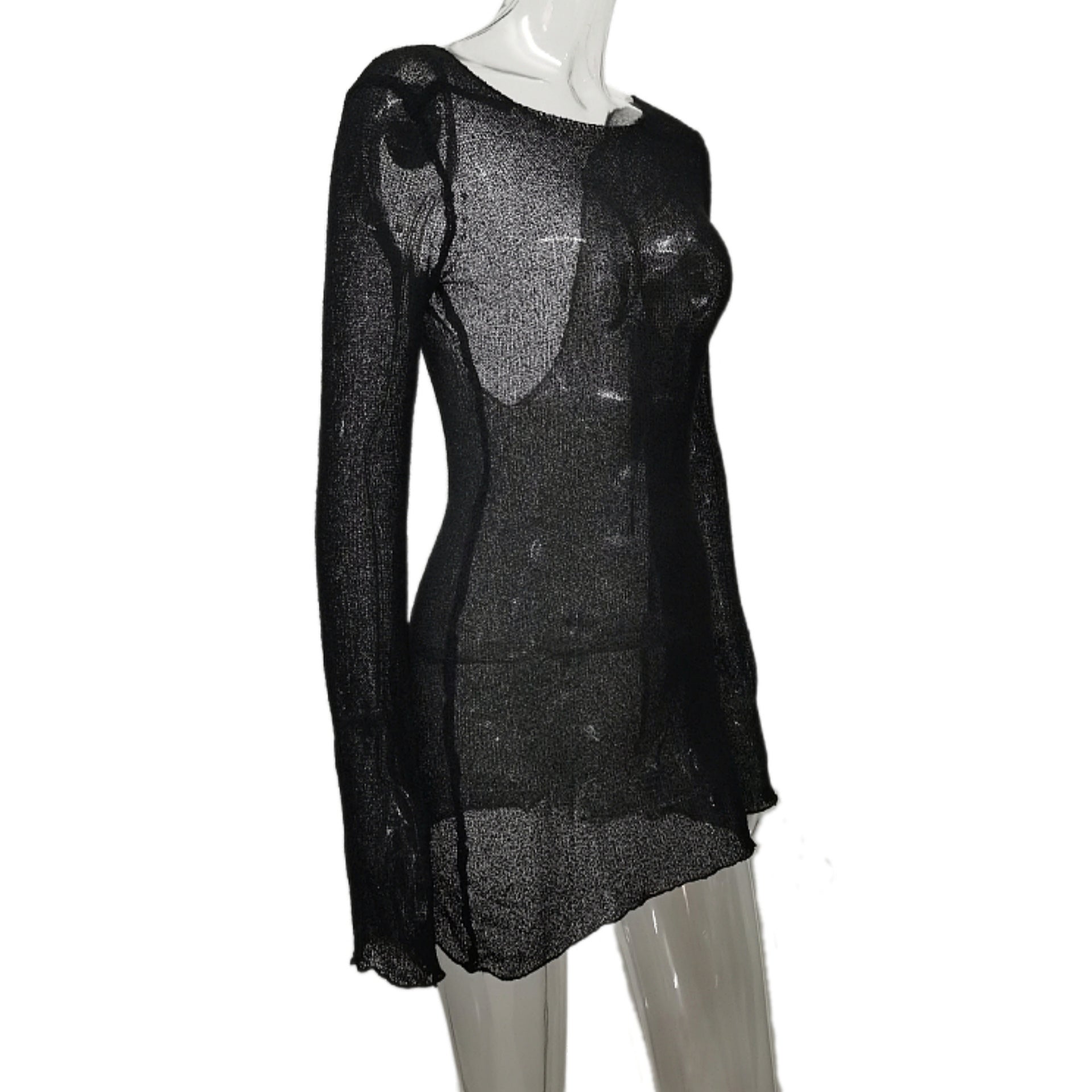 Women's Knitted Sexy Beach Dress Blouse Dress
