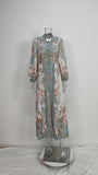 Women's Elegant V-Neck Loose Print Dress