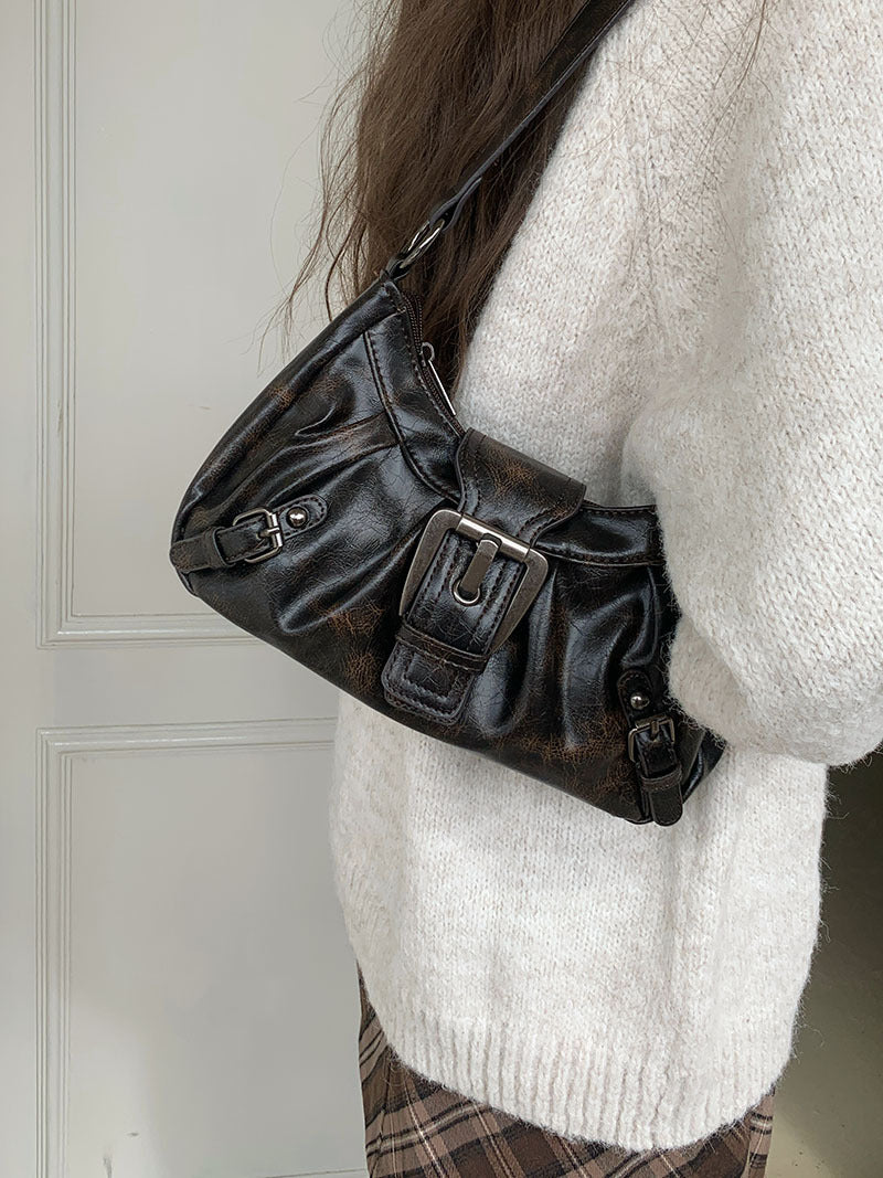 WomenY2K Punk Vintage Underarm Handheld Shoulder Bag