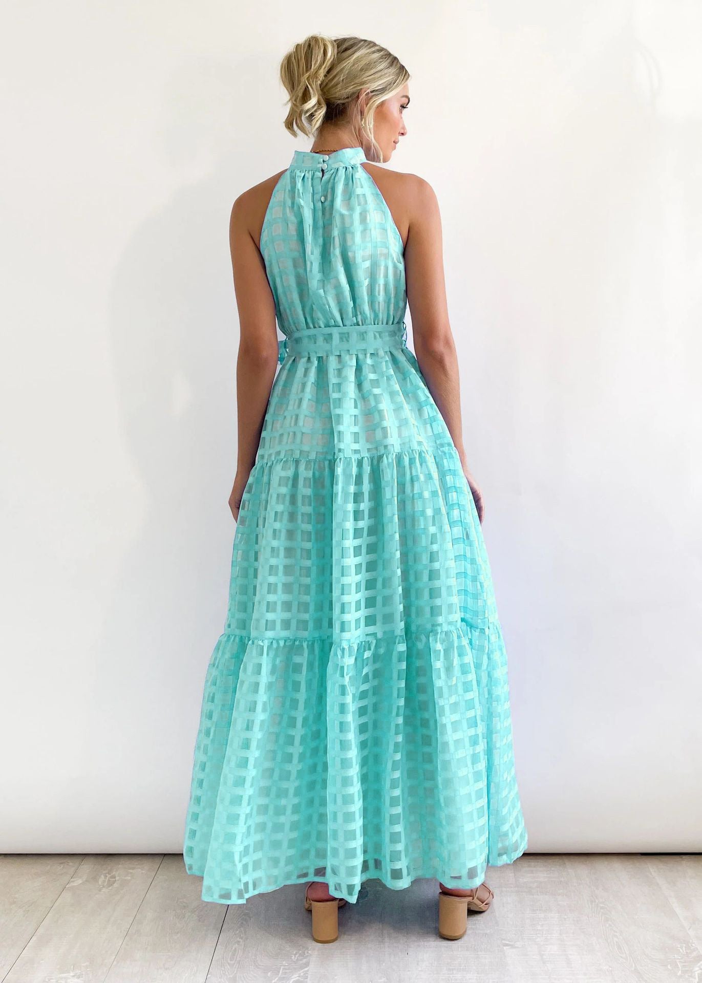 Women's Casual Sleeveless Waist Dress Women's Long Dress