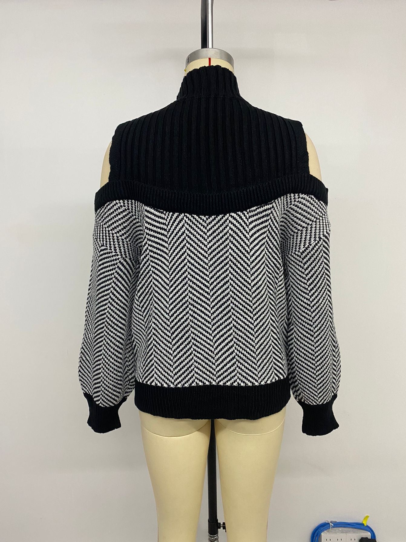 Casual Loose Striped Off Shoulder Sweater Women