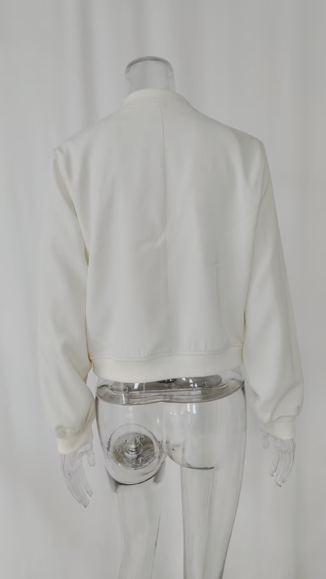 Women's Casual Stand-up Collar Solid Color Pocket Jacket