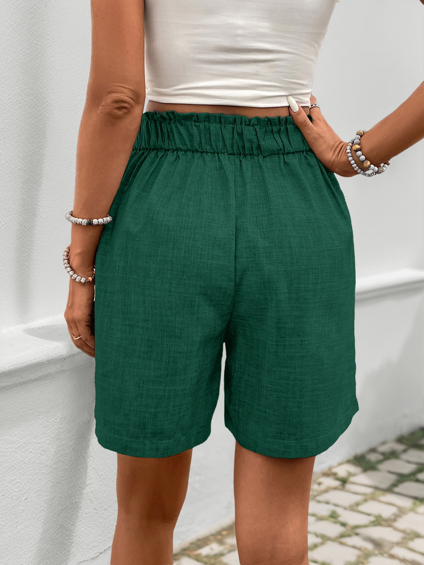 Summer Loose Pants Basic Solid Color Shorts Women