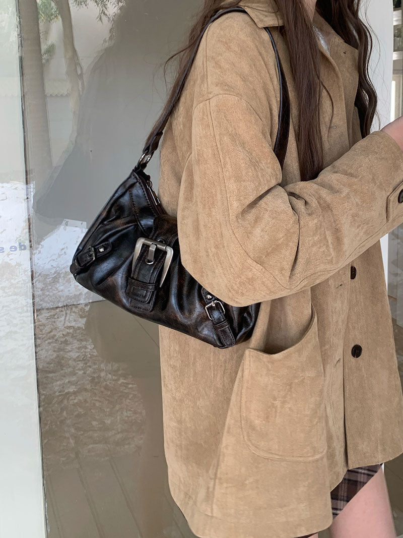 WomenY2K Punk Vintage Underarm Handheld Shoulder Bag