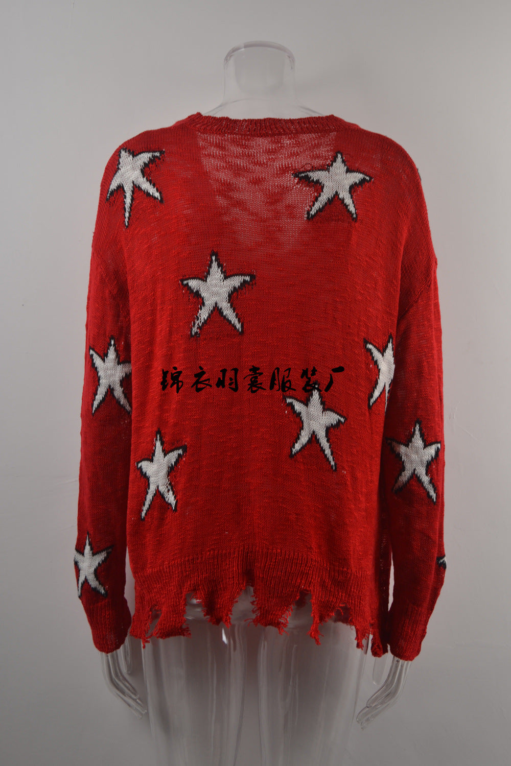 Women's Knitted Sweater Star Pattern