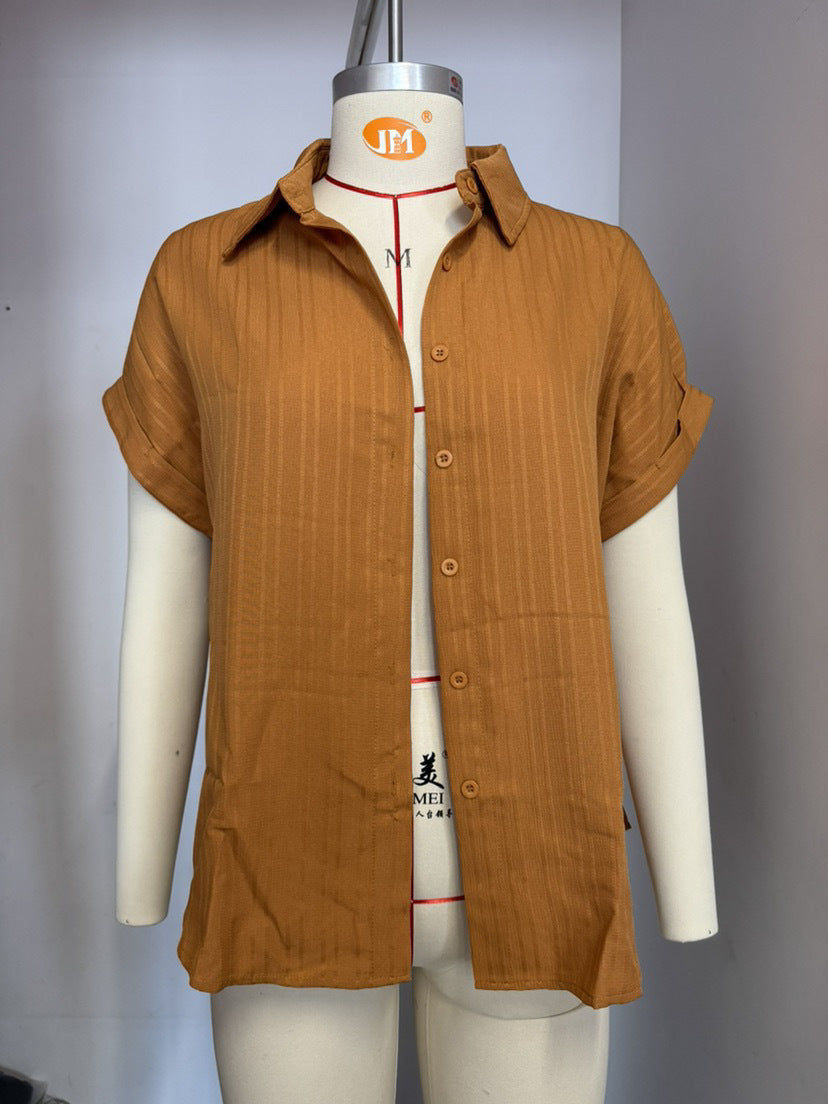 Women's Loose Short Sleeve Casual Shirt Women