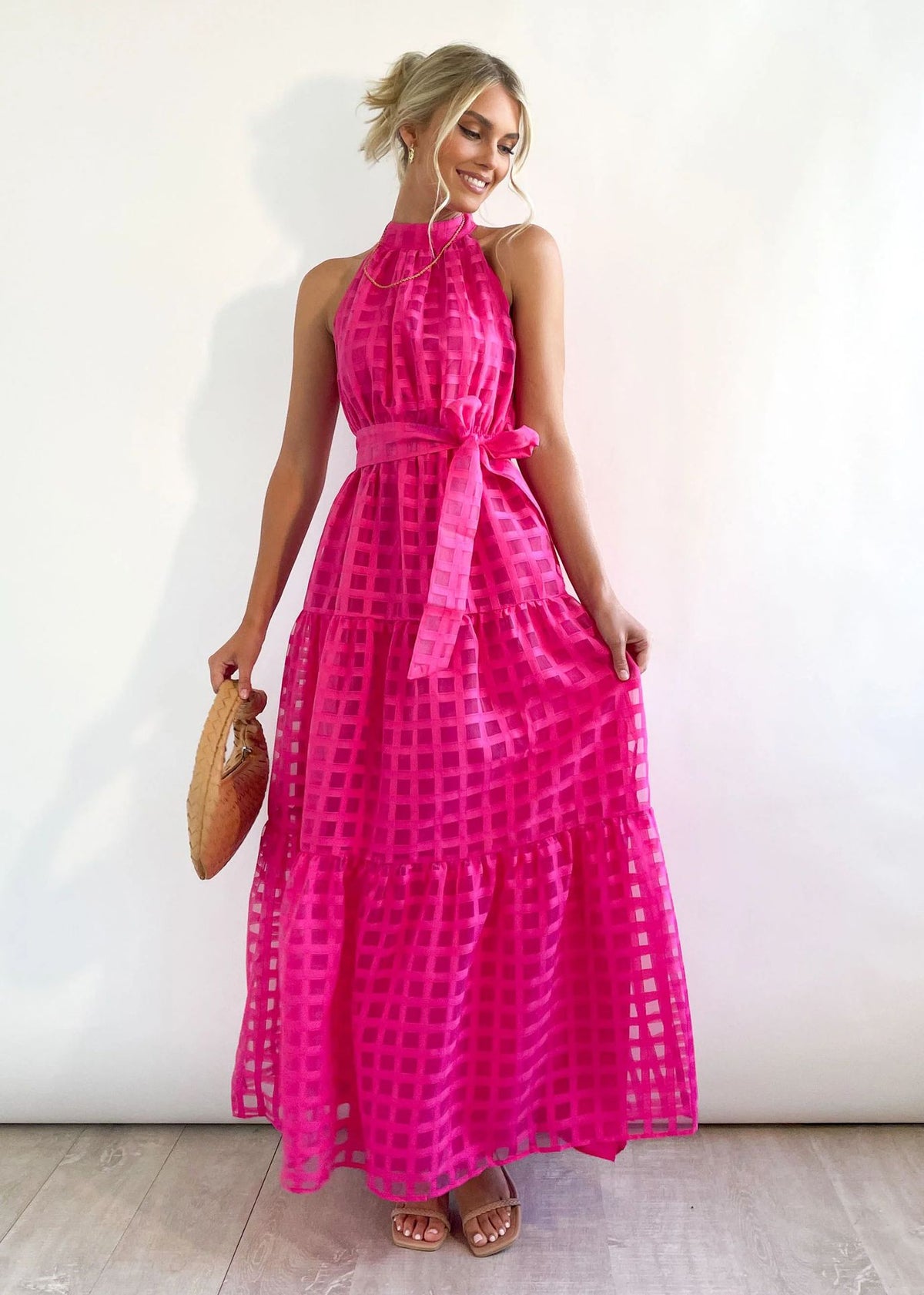 Women's Casual Sleeveless Waist Dress Women's Long Dress