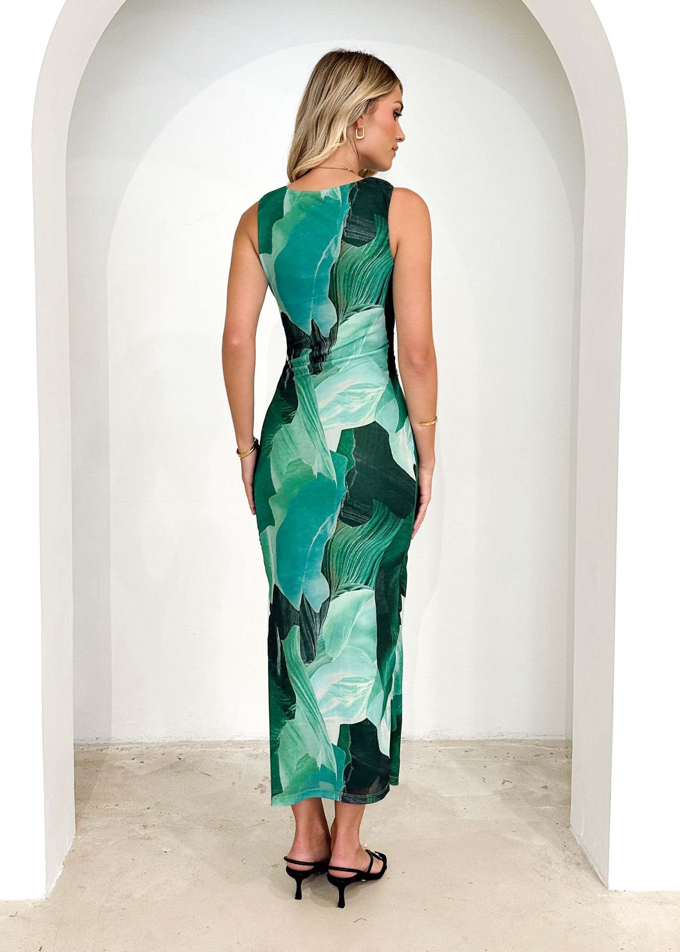 Women's Summer Sexy Print Slim-fitting Waist Slim Dress