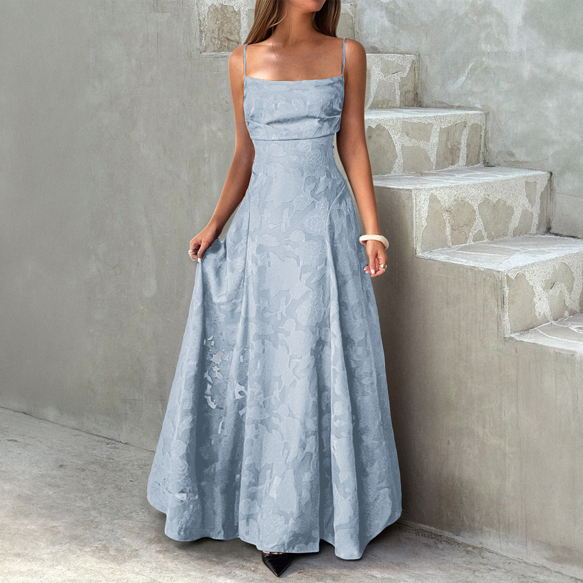 Women Elegant Temperament A-Length Skirt Dress