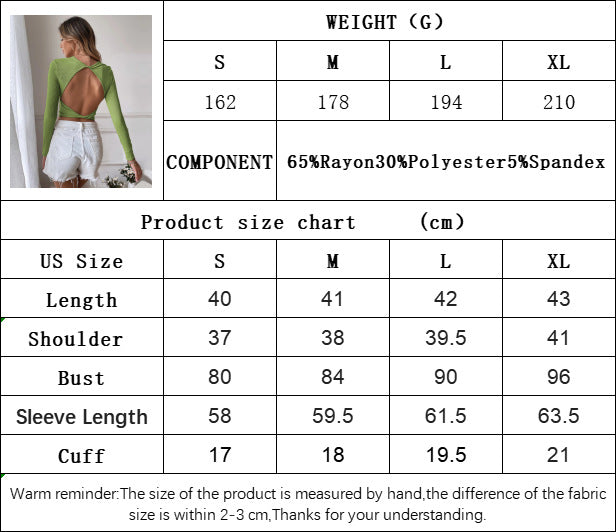Women Sexy Casual Slim Knit Long Sleeve T-Shirt Top
