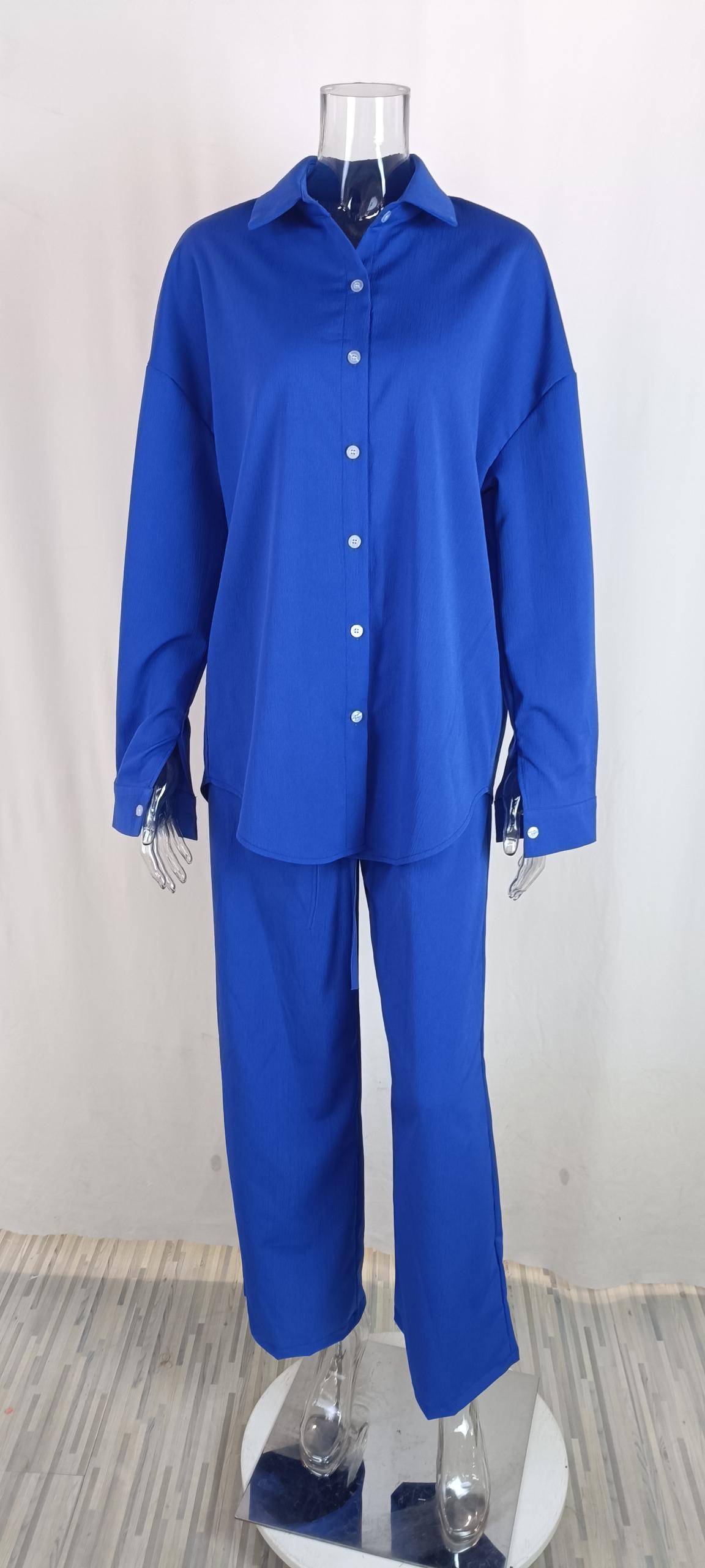 Women's Fashion Loose Shirt and Pants Casual Suit