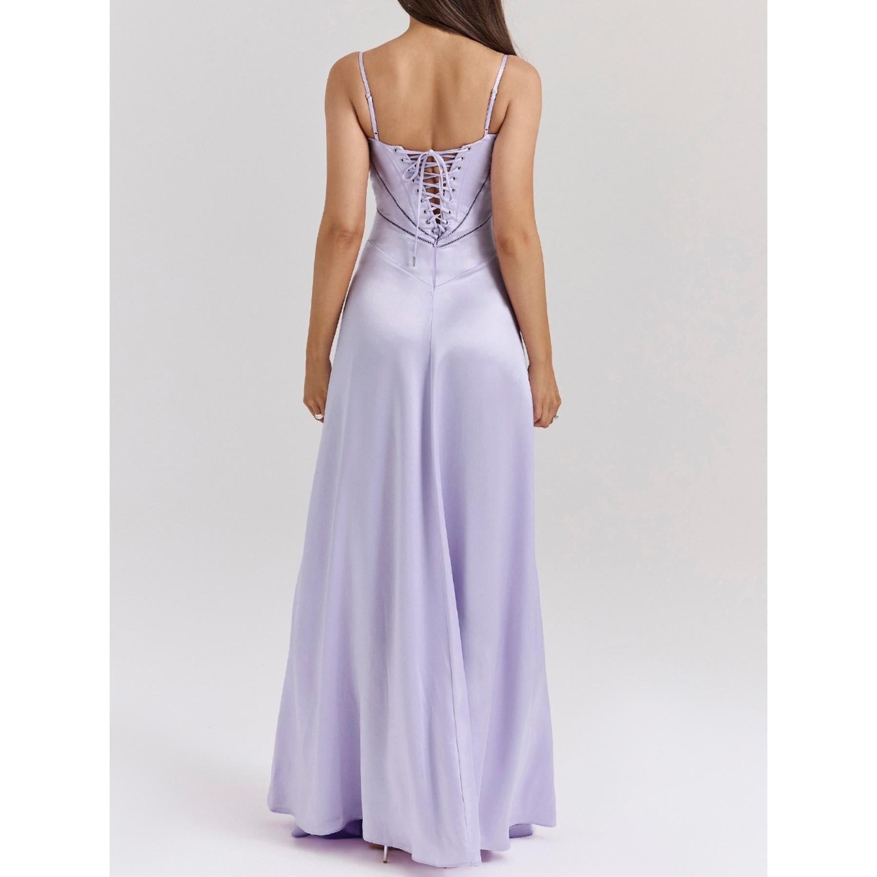 Women Satin Spaghetti Strap Maxi Dress Square Neck Corset Lace Up Back Formal Evening Gown Wedding Guest Prom Party Long Dre. sss