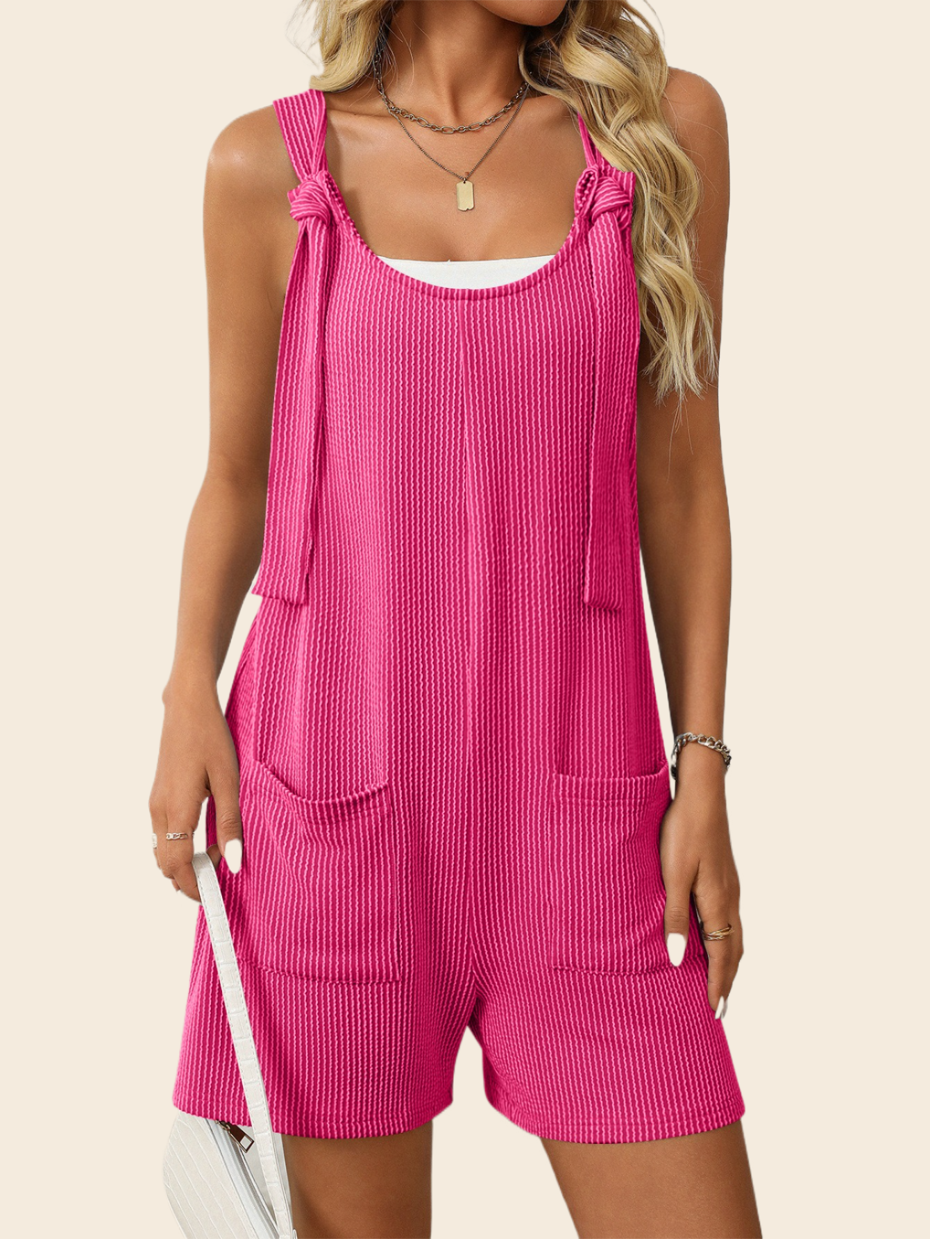 Summer Casual Fashion Knitted Jumpsuit Women