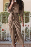 Womens Casual V-Neck Printed Strap-on Dress